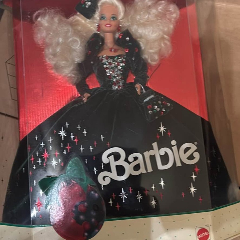 Barbie Holiday Doll with Black and Red Dress